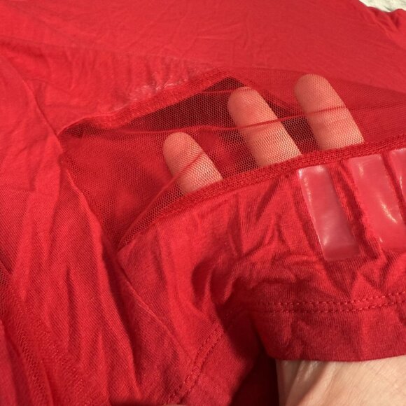 Y2K True Religion Red Mesh Long Sleeve T-Shirt - Picture 6 of 9